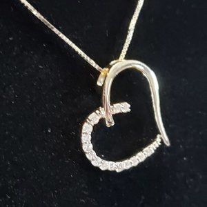 .20 CT Diamond Heart Pendant 14K YG